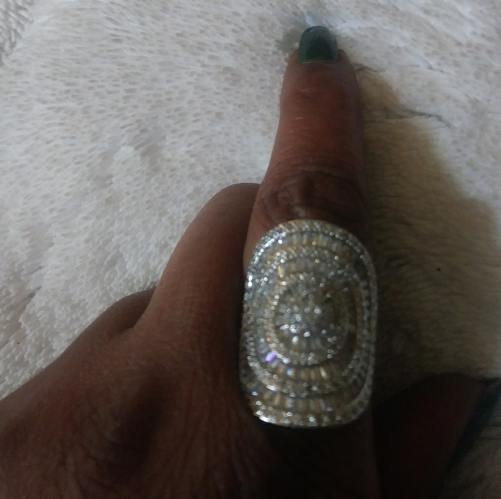 🚫SOLD🚫 RNatural White Sapphire 925 Silver Ring❤ - Picture 5 of 8